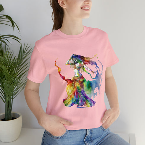 Rainbow Belly Dancer in Motion - Short Sleeve Tee